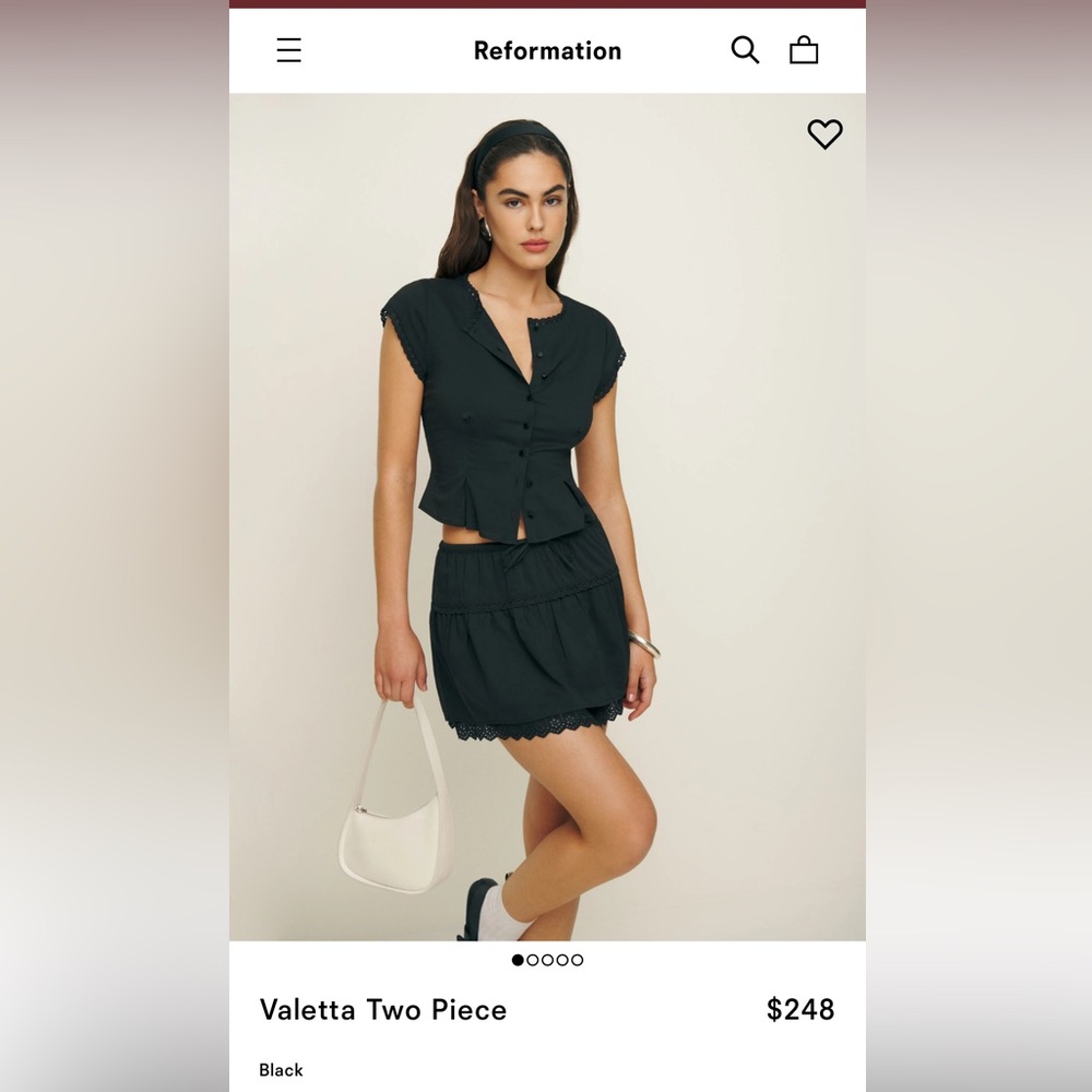 Reformation Valletta Two piece set - perfect condition